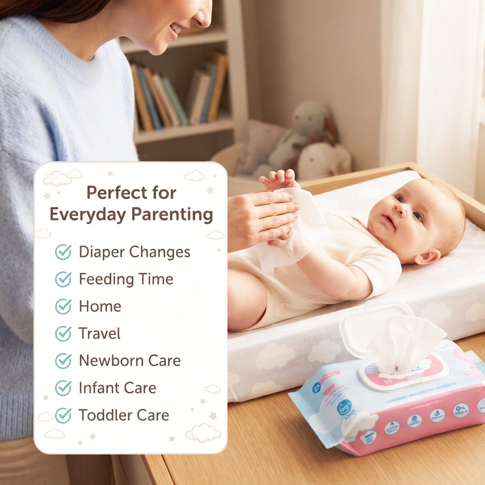 Fabby Premium Baby Wipes with Lid - Image 5
